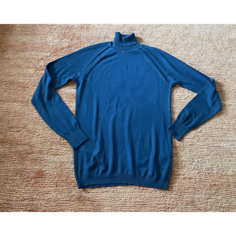 Zara  Turtleneck Sweater Long Sleeve turquoise Stretch Men’s Size S